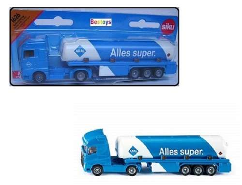 Siku Diecast Model 1626 MAN Truck and tanker trailer `Alles Super` +- 1/87 HO railway scale