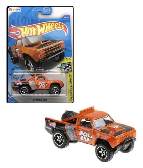 Hotwheels Hot Wheels Diecast Model Car 2020 128/250 Dodge D 100 D100 Pickup 1987 `K&N` Speed Graphic