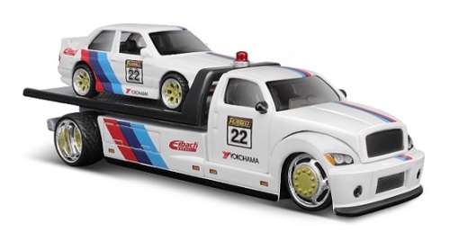 Maisto Design Elite Transport Flatbed Recovery Truck + BMW M 3 M3 1988 No 22