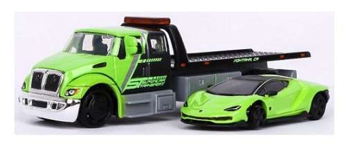 Maisto Design Elite Transport International Durastar Flatbed Recovery Truck + Lamborghini Centenario