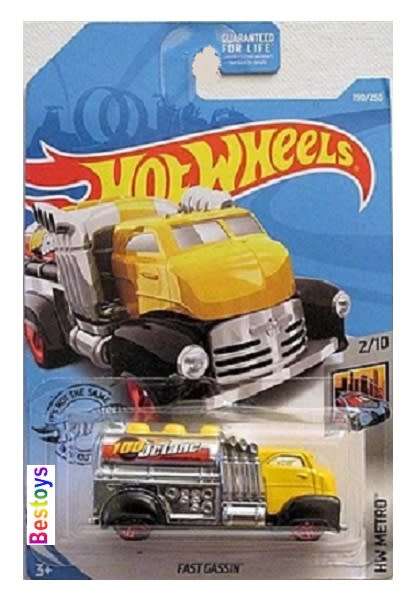Hotwheels Hot Wheels Diecast Model Car 2020 190/250 Fast Gassin Tanker Truck `100 Octane` Metro new