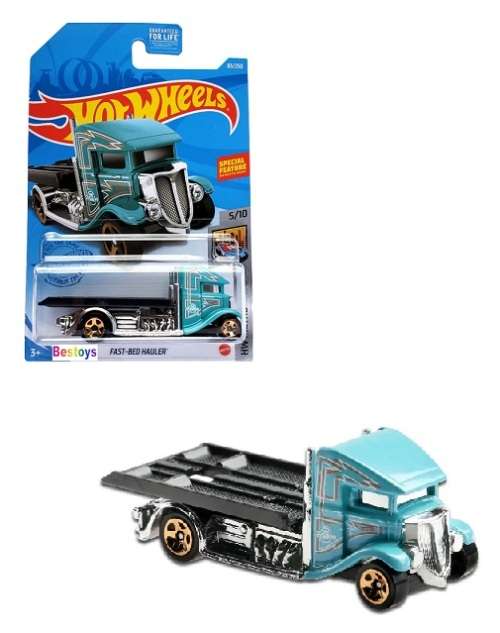 Hotwheels Hot Wheels Diecast Model Car 2021 83/250 Fast Bed Hauler Recovery Truck Metro