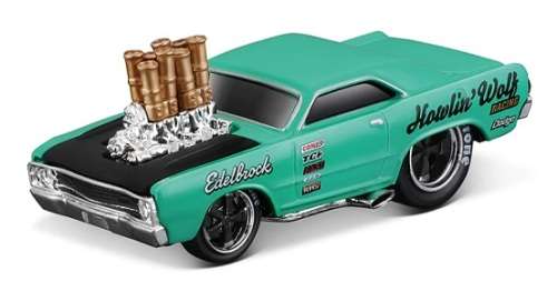 Maisto Muscle Machines Diecast Model Car Transport Mack B 61 B61 Flatbed 1953 + Dodge Dart Hemi Gass
