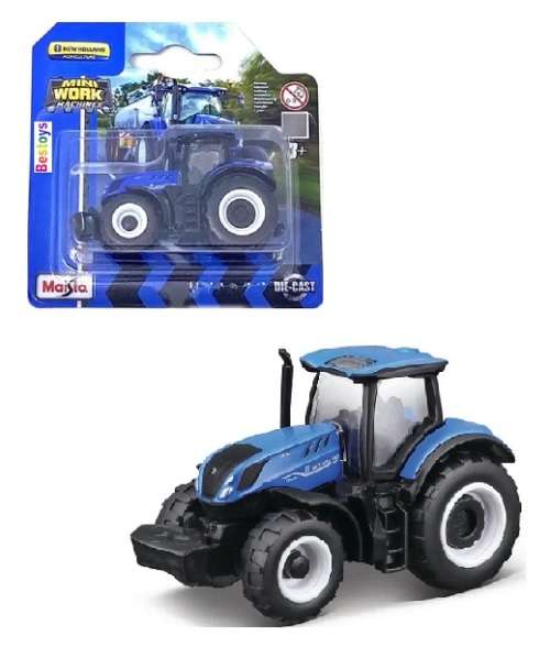 Maisto Mini Work Machines Diecast Model Tractor New Holland T7 315 Farm +- 1/64 scale new in pac