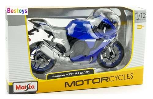 Maisto Diecast Model Motorcycle Bike Yamaha YZF R 1 YZF R1 2021 1/12 scale new in pack