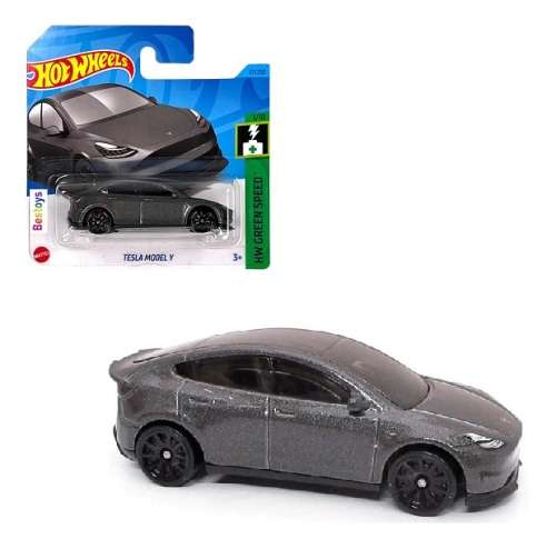 Hotwheels Hot Wheels Diecast Model Car 2023 37/250 Tesla Model Y Green Speed 1/64 scale new