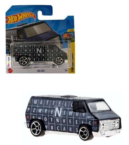 Hotwheels Hot Wheels Diecast Model Car 2023 16/250 1970`s Van 70`s Van Art Cars 1/64 scale