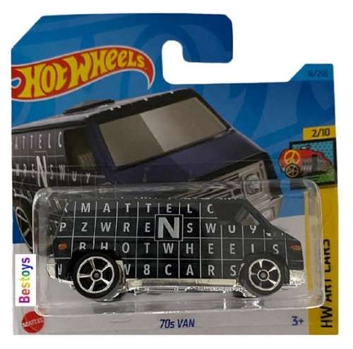 Hotwheels Hot Wheels Diecast Model Car 2023 16/250 1970`s Van 70`s Van Art Cars 1/64 scale