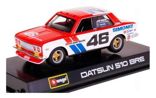 Bburago Model Car 38301 Datsun 510 BRE No 46 `Simoniz` Motorsport Morton 1/43 scale