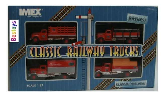 IMEX Diecast Classic Railway Trucks Set 4 pce 1/87 HO railway scale new in pack
