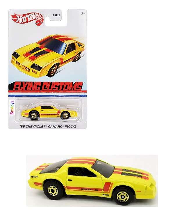 Hotwheels Hot Wheels Diecast Model Car Flying Customs Chevy Chevrolet Camaro IROC Z 1985 1/64 scale