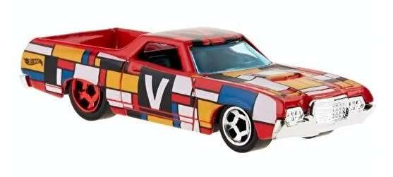 Hotwheels Hot Wheels Diecast Model Car 2023 142/250 Ford Ranchero 1971 Art Car `V` 1/64 scale
