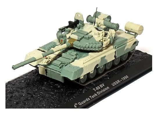 Military Tank Model Collection T 80 T80 BV 4th Guards Division USSR 1990 1/72 OO railway scale