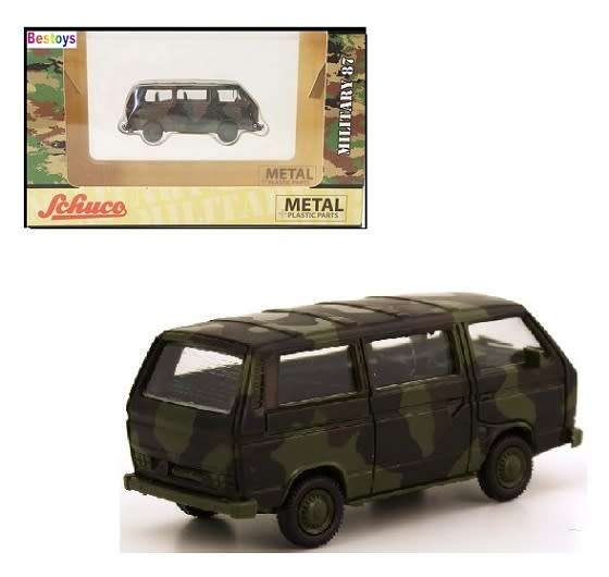 Schuco Diecast Model Car 2636600 VW Volkswagen Kombi T  3 T3 Bus Military Bundeswehr 1/87 HO railway