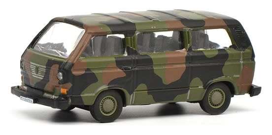 Schuco Diecast Model Car 2636600 VW Volkswagen Kombi T  3 T3 Bus Military Bundeswehr 1/87 HO railway