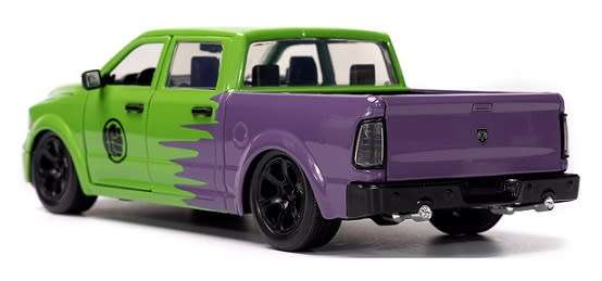 JADA Diecast Model Car 99726 Dodge RAM 1500 Pickup 2014 + Hulk figurine Marvel Avengers 1/24 scale
