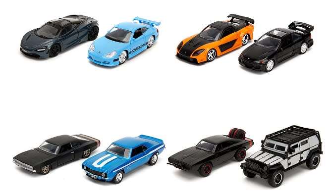 JADA Diecast Model Car 2 pk Honda Civic EJ1 Heist + Mazda RX 7 Han Fast & Furious Movie Film TV 1/32