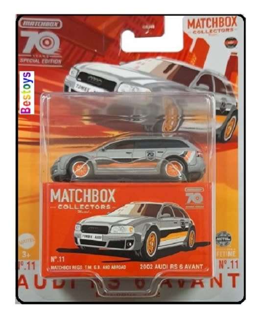 Matchbox Model Car 2023 Collectors Audi RS 6 RS6 Avant Stationwagon 2002 No 70 70th Anniv