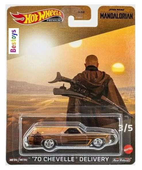 Hotwheels Hot Wheels Diecast Model Car Pop Culture Star Wars Mandalorian Chevy Chevrolet Chevelle 70