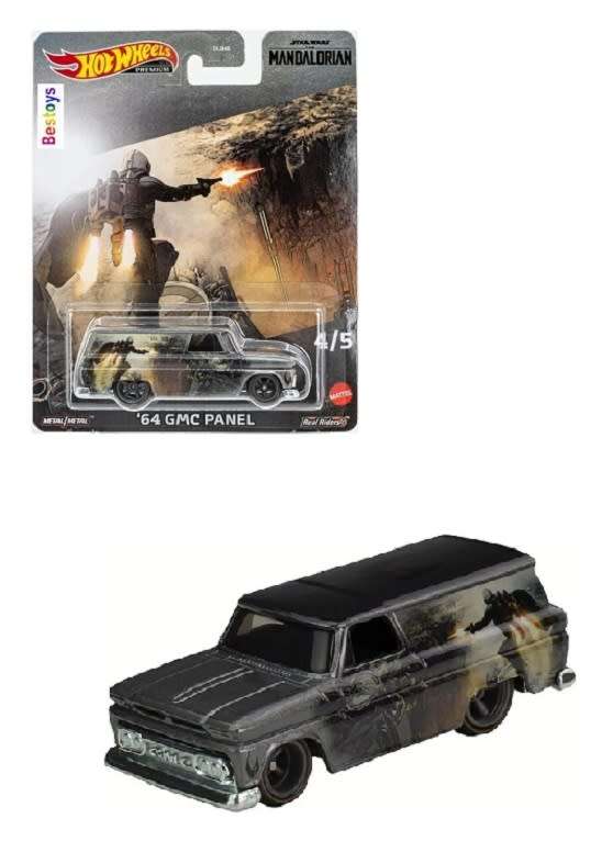 Hotwheels Hot Wheels Diecast Model Car Pop Culture Star Wars Mandalorian GMC Panelvan 1964 1/64 scal