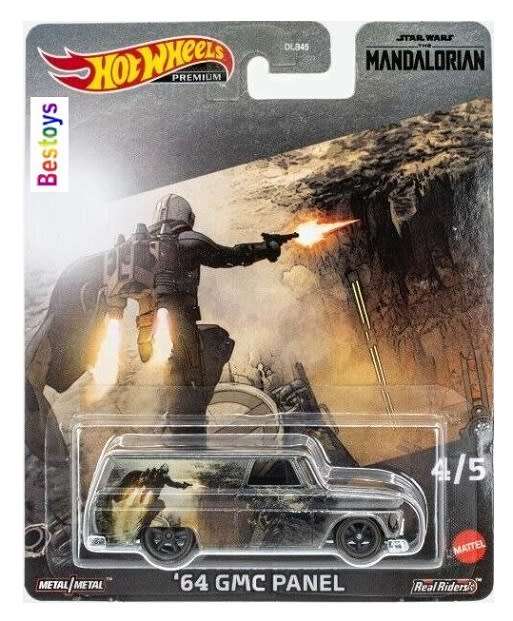Hotwheels Hot Wheels Diecast Model Car Pop Culture Star Wars Mandalorian GMC Panelvan 1964 1/64 scal