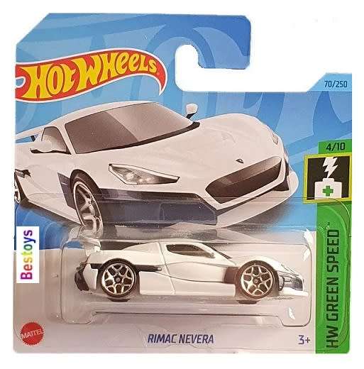 Hotwheels Hot Wheels Diecast Model Car 2023 70/250 Rimac Nevera Green Speed 1/64 scale
