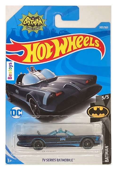 Hotwheels Hot Wheels Diecast Model Car 2018 307/365 Batmobile Batman Classic TV Series 1/64 scale