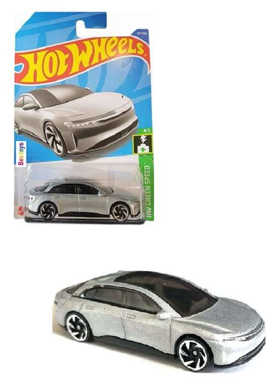 Hotwheels Hot Wheels Diecast Model Car 2022 147/250 Lucid Air Green Speed 1/64 scale new