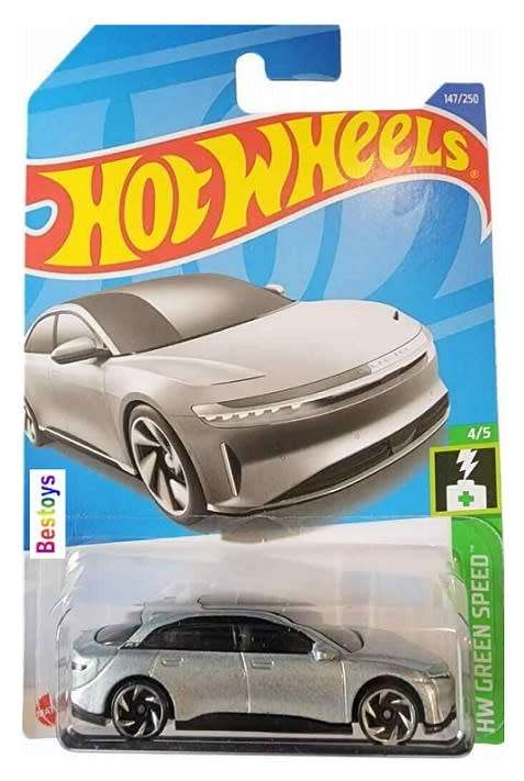 Hotwheels Hot Wheels Diecast Model Car 2022 147/250 Lucid Air Green Speed 1/64 scale new