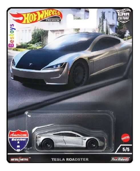 Hotwheels Hot Wheels Diecast Model Car Culture American Scene Tesla Roadster 1/64 scale new