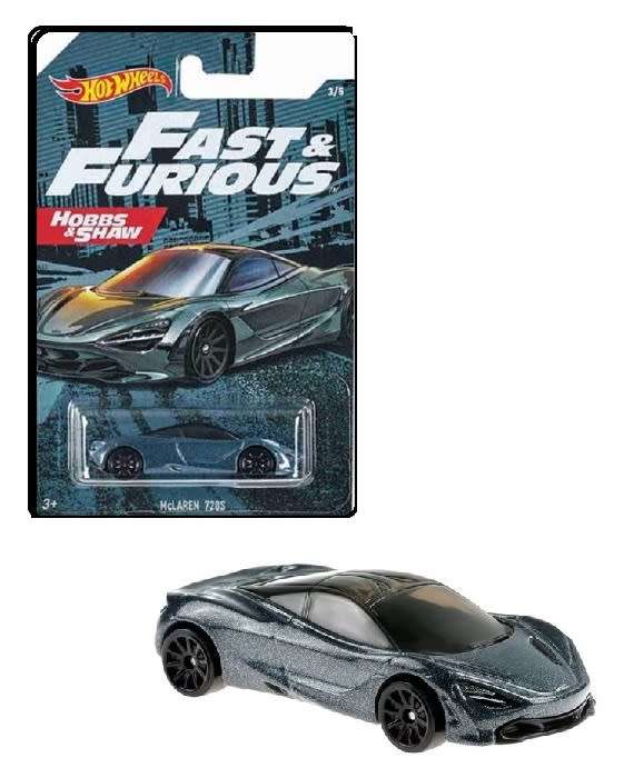 Hotwheels Hot Wheels Diecast Model Car Fast & Furious Movie Film TV McLaren 720 S 720S Hobbs & Shaw