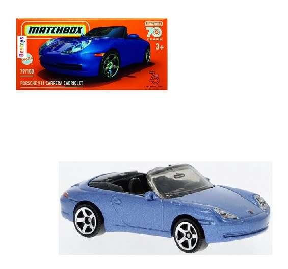 Matchbox Car Power Grab 2023 79/100 Porsche 911 Cabriolet 70th Anniversary 1/64 scale