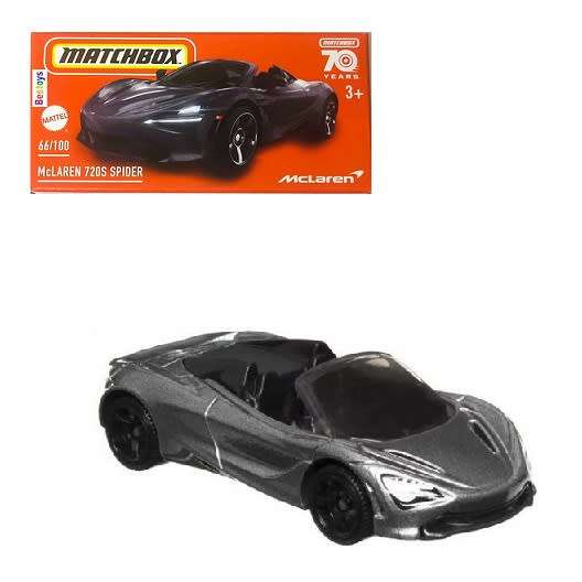 Matchbox Diecast Model Car Power Grab 2023 66/100 McLaren 720 S 720S Spider 70th Anniversary 1/64