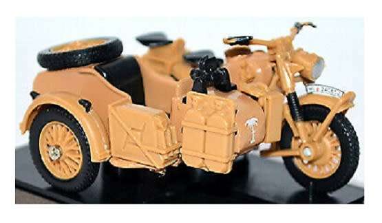 Cararama Hongwell Diecast Model Motorcycle Bike & Sidecar BMW R 75 R75 Military 1/43 scale