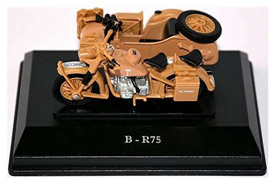 Cararama Hongwell Diecast Model Motorcycle Bike & Sidecar BMW R 75 R75 Military 1/43 scale