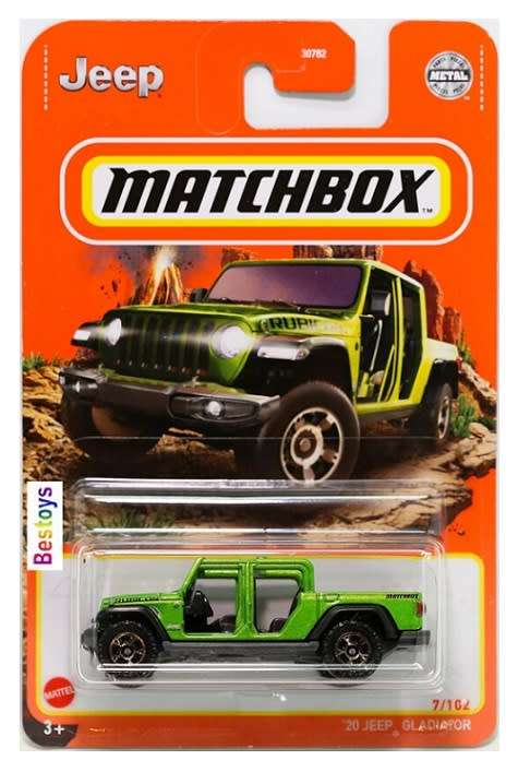 Matchbox Diecast Model Car 2022 7/102 Jeep Gladiator 2020 1/64 scale