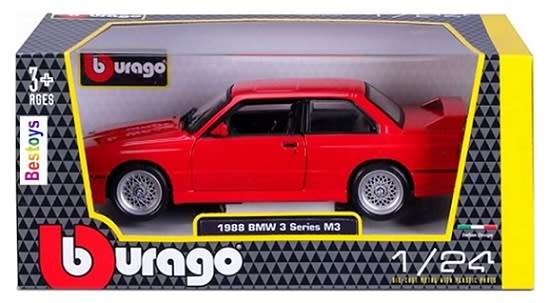 Burago Diecast Model Car 21100 BMW 3 Series M 3 M3 E30 1988 1/24 scale new