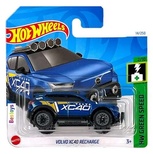 Hotwheels Hot Wheels Diecast Model Car 2024 14/250  Volvo XC 40 XC40 Recharge Green Speed 1/64 scale