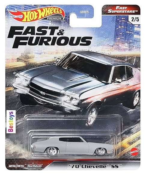 Hot Wheels Hotwheels Diecast Model Car Fast & Furious Fast Superstars Movie Chevy Chevelle SS 1970