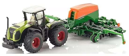 SIKU 1826 Claas Xerion Tractor + Amazone 6001 Seeder Farm Agricultural 1/87 HO railway scale new