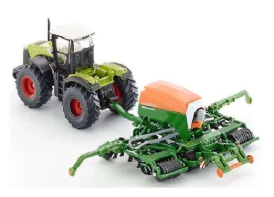SIKU 1826 Claas Xerion Tractor + Amazone 6001 Seeder Farm Agricultural 1/87 HO railway scale new