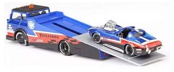 Maisto Elite Transport Ramp Recovery Truck + Chevy Chevrolet Corvette Coupe 1969 "Firestone"