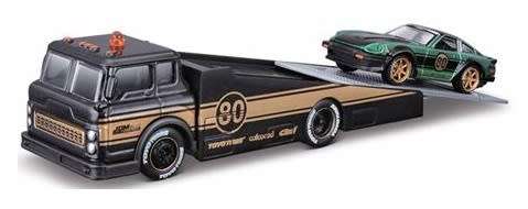 Maisto Diecast Model Car Elite Transport Ramp Truck + Datsun 280 ZX 280ZX S130 1980 No 80 1/64 scale