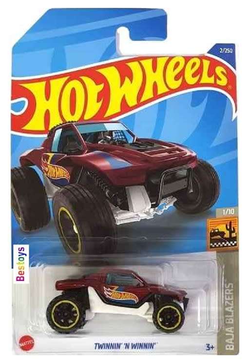 Hotwheels Hot Wheels Diecast Model Car 2022 2/250 Twinnin N Winnin Baja Blazers 1/64 scale