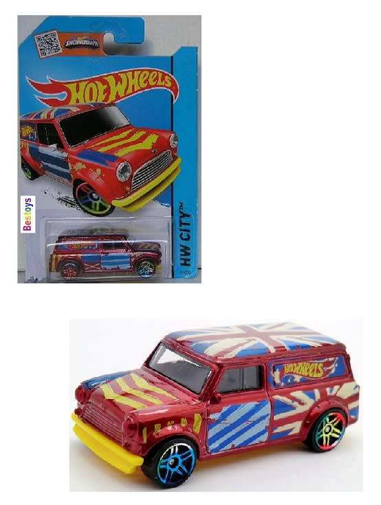 Hotwheels Diecast Model Car 2014 27/250 Austin Mini Van 1967 1/64 scale