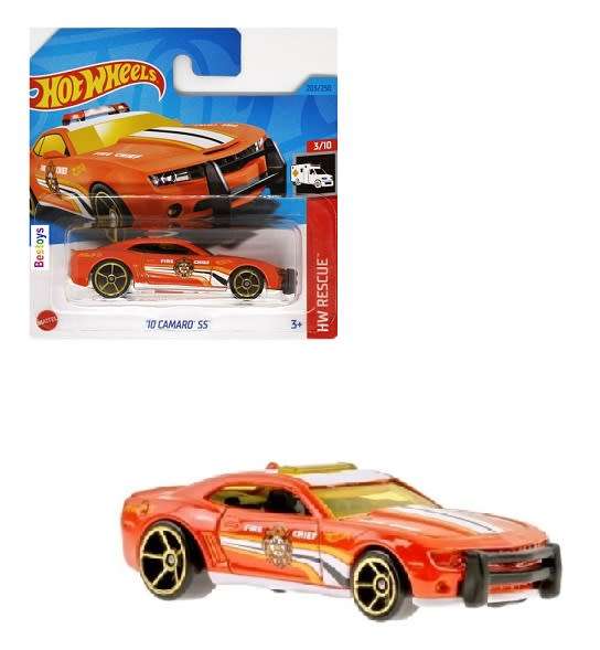 Hotwheels Hot Wheels Diecast Model Car 2023 203/250  Chevy Chevrolet Camaro SS 2010 `Fire Chief` Res