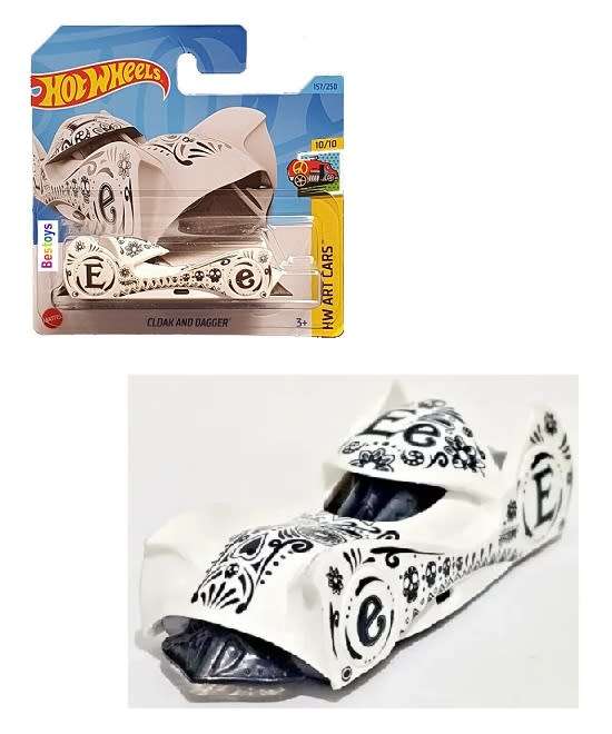 Hotwheels Hot Wheels Diecast Model Car 2023 157/250  Cloak & Dagger Art Cars 1/64