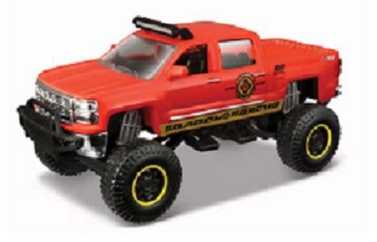 Maisto Diecast Model Car 4x4 Rebels Chevy Chevrolet LTZ Pickup `Search & Rescue` 1/36 scale