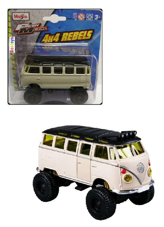 Maisto Diecast Model Car 4x4 Rebels VW Volkswagen Kombi Samba Bus 1/43 scale