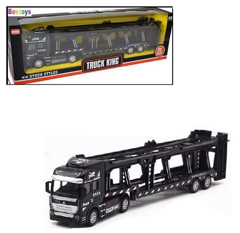 Diecast Model Truck + Trailer Car Transporter Car Carrier 1/ scale
